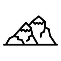 Alaska-Bergsymbol-Umrissvektor. Gletscherwinter vektor