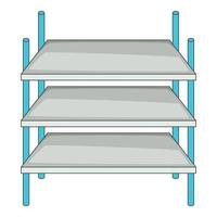 Symbol für Industrieregale, Cartoon-Stil vektor