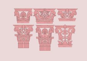 Korinthische rosa Farbvektoren vektor