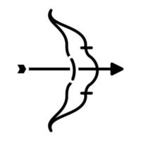 Bogen-Pfeil-Glyphe-Symbol vektor