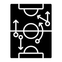 Glyphen-Symbol für Fußballspiele vektor