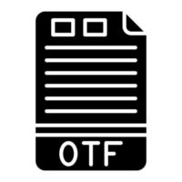 otf-Glyphen-Symbol vektor