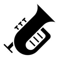 Symbol für Tuba-Glyphe vektor