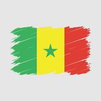 senegal flagga borste vektor