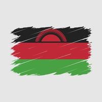 malawi flagge bürste vektor