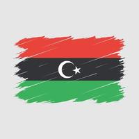 Libyen Flaggenpinsel vektor