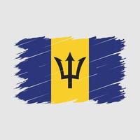 Barbados flaggborste vektor