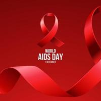 värld AIDS dag röd band fred symbol elegant Färg vektor