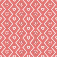 Mini-Herz-Zickzack-Linie Musterdesign Hintergrund. Zickzack-Linienmuster der zufälligen Form des femininen rosa Farbminiherzens. Verwendung für Stoffe, Textilien, Innendekorationselemente, Polster, Verpackungen. vektor