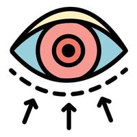 Farbe des Umrissvektors für das Symbol für die Augenhautkorrektur vektor
