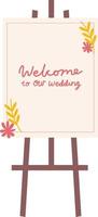 bröllop Välkommen tecken illustration vektor