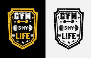 Gym t skjorta design, Gym motiverande Citat, träna inspirera t skjorta design, kondition t skjorta design vektor