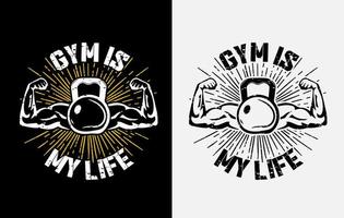 Gym t skjorta design, Gym motiverande Citat, träna inspirera t skjorta design, kondition t skjorta design vektor