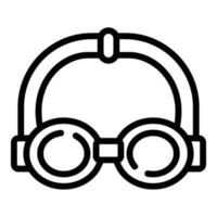 Schwimmbrille Symbol Umriss Vektor. Kinderwächter vektor