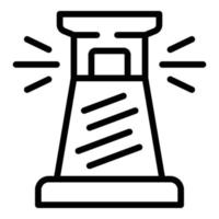 Leuchtturm-Symbol Umrissvektor. Entscheidungsteam vektor