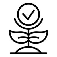 Business-Pflanzen-Icon-Umrissvektor. Schach Entscheidung vektor