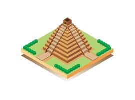 känd plats i mexico de pyramider av de incas vektor