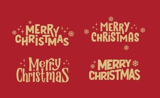 frohe weihnachten schriftzug typografisches design. Textdesign für Weihnachtsferien. vektor