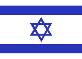 Israel flagga. officiell färger och proportioner. vektor