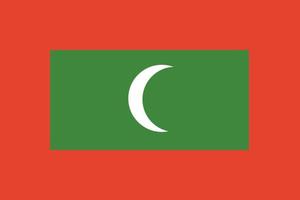 maldiverna flagga. officiell färger och proportioner. vektor