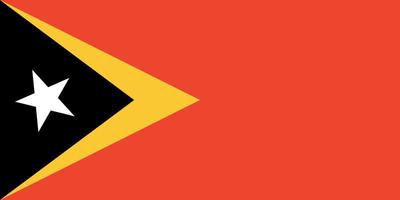 öst timor flagga. officiell färger och proportioner. vektor