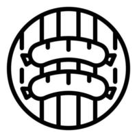 BBQ-Wurst-Symbol-Umrissvektor. Grillkoch vektor