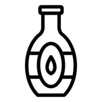 Symbol Umrissvektor für Ölflaschen. Essen Agave vektor