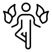 Symbol Umrissvektor für Feuermeditation. ruhig meditieren vektor