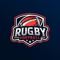 rugby, fotboll klubb logotyp design vektor