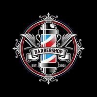 barberare affär årgång logotyp design vektor