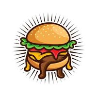 Burger-Logo-Vektor-Design vektor