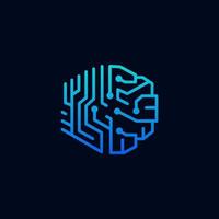 Gehirn-Logo-Design-Vektor vektor