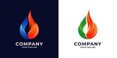 Feuerschild, Logo für Öl, Gas und Energie vektor