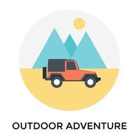 trendiges Outdoor-Abenteuer vektor