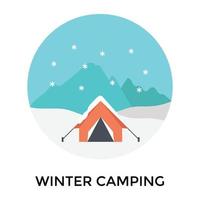 Camping im Winter vektor