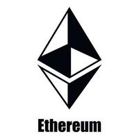Ethereum-Symbol, einfacher Stil vektor