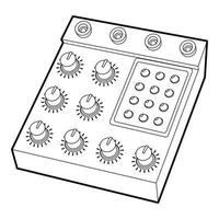 Retro-Studio-Equalizer-Symbol, Umrissstil vektor