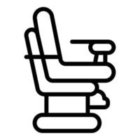 Gynäkologie-Stuhl-Symbol-Umrissvektor. Gesundheit der Frau vektor