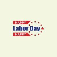 Arbeit Labor Day Logo, flacher Stil vektor