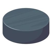 hockey puck ikon, tecknad serie stil vektor