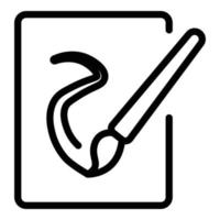 Bleistift-Symbol-Umrissvektor schreiben. Kinderwerkzeuge vektor