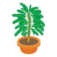 Euphorbia-Pflanzensymbol, Cartoon-Stil vektor