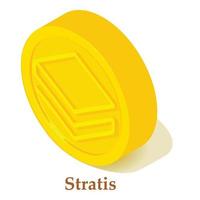 Stratis-Symbol, isometrischer Stil vektor