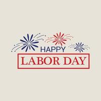 Happy Freedom Labor Day Logo, flacher Stil vektor