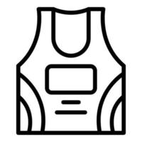 Laufweste Symbol Umrissvektor. Mode-Workout vektor