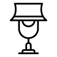 Home Lampe Symbol Umrissvektor. Innenbeleuchtung vektor