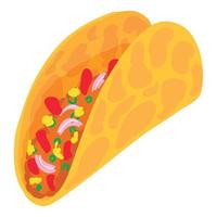 Taco-Symbol, Cartoon-Stil vektor