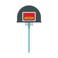 Basketballkorb-Symbol, flacher Stil vektor
