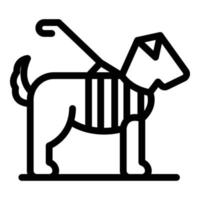 hund koppel ikon översikt vektor. promenad sällskapsdjur vektor