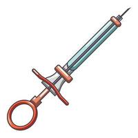 Spritze-Impfstoff-Symbol, Cartoon-Stil vektor